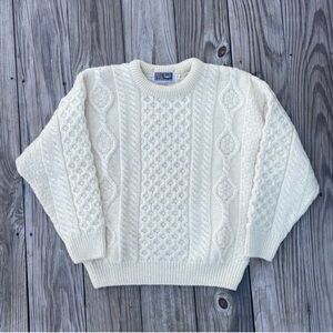 Made In Ireland Fisherman Knit Sweater 100% Wool